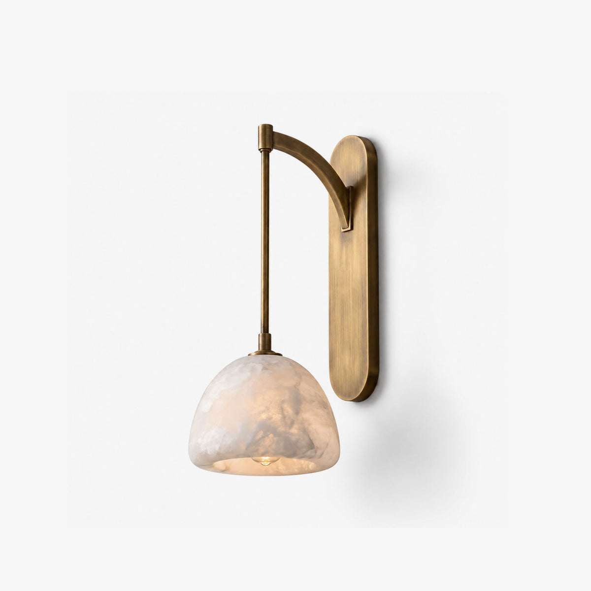 Velisse Alabaster Dome Wall Sconce