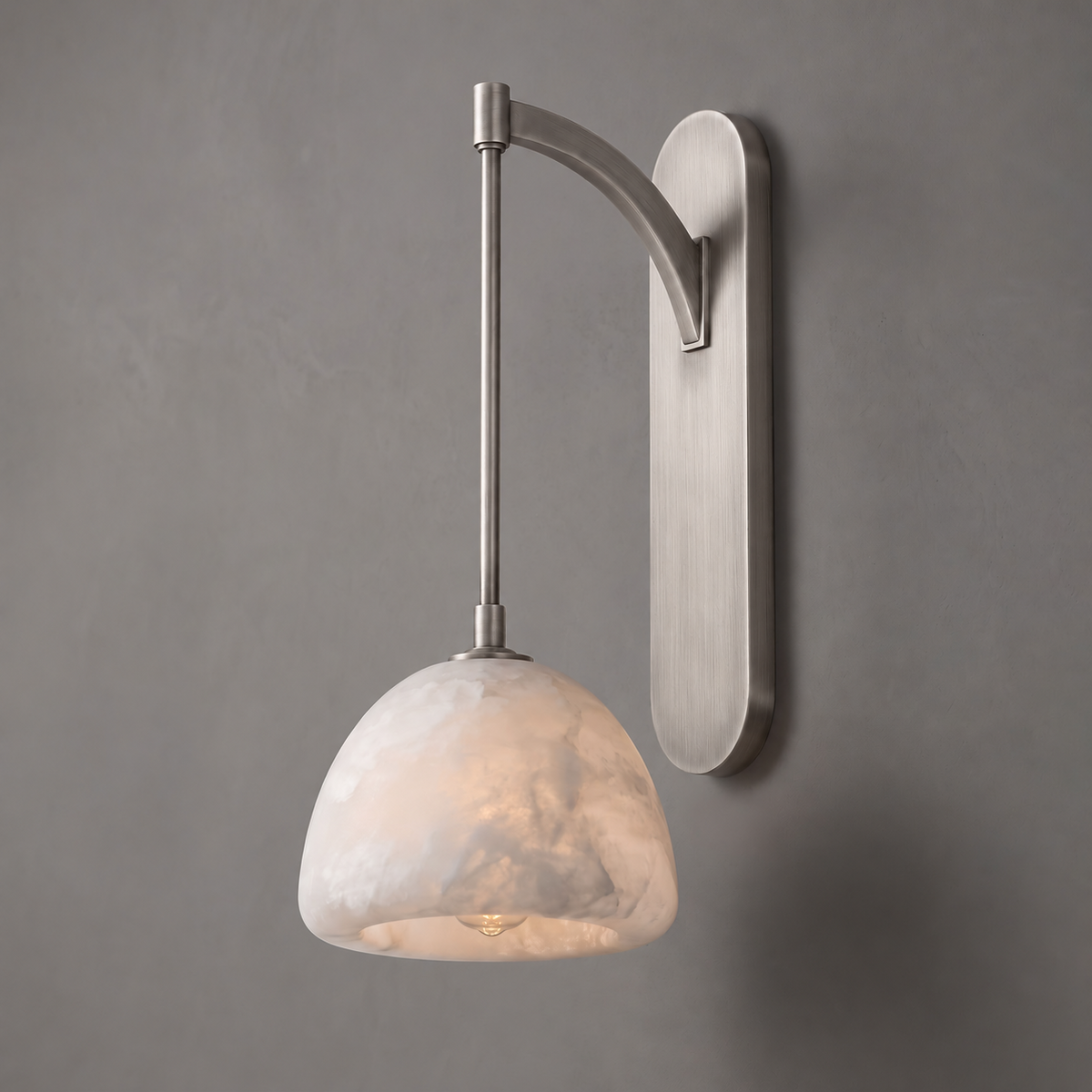 Velisse Alabaster Dome Wall Sconce