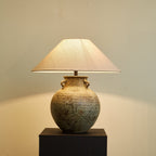 Verdigris Handle Table Lamp