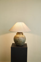 Verdigris Handle Table Lamp