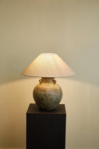 Verdigris Handle Table Lamp