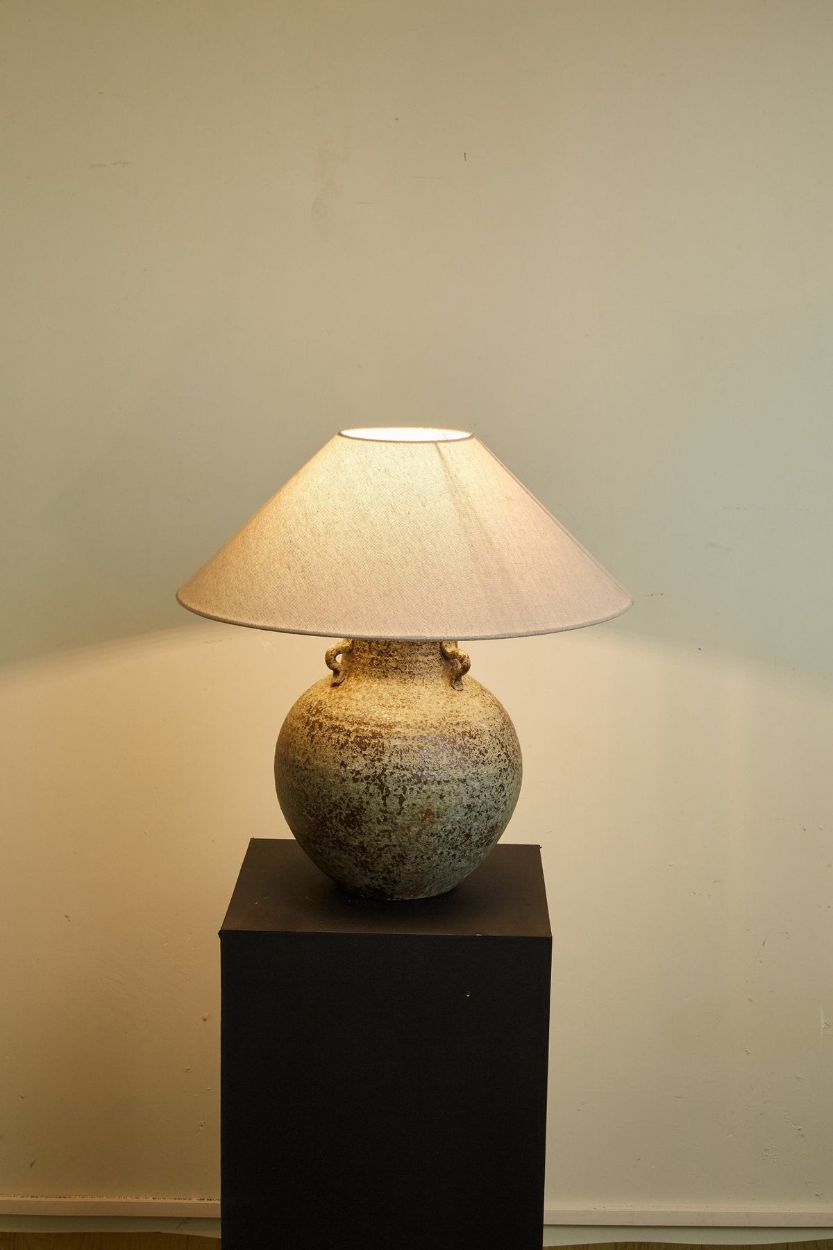Verdigris Handle Table Lamp