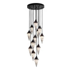 Vertex Faceted Alabaster Drop Chandelier