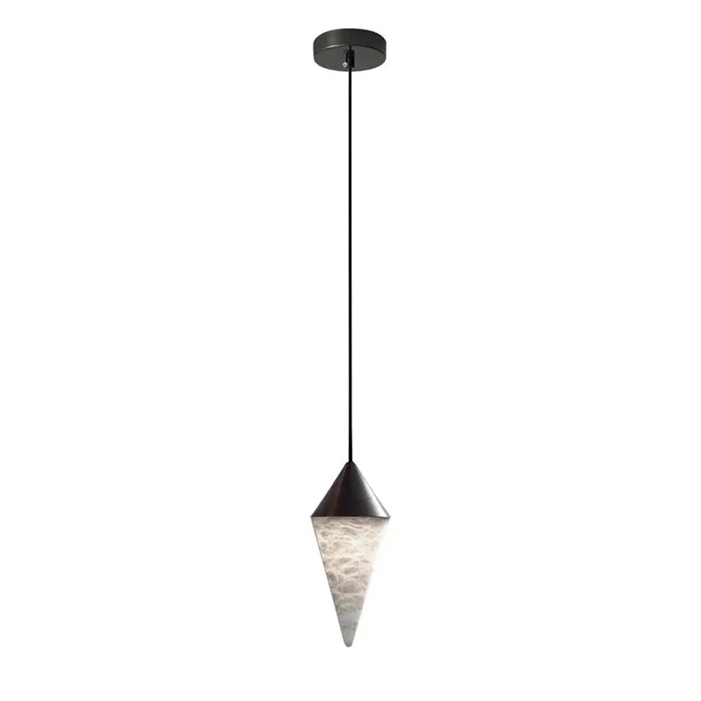 Vertex Faceted Alabaster Drop Chandelier