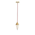 Vertex Faceted Alabaster Drop Chandelier