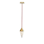 Vertex Faceted Alabaster Drop Chandelier