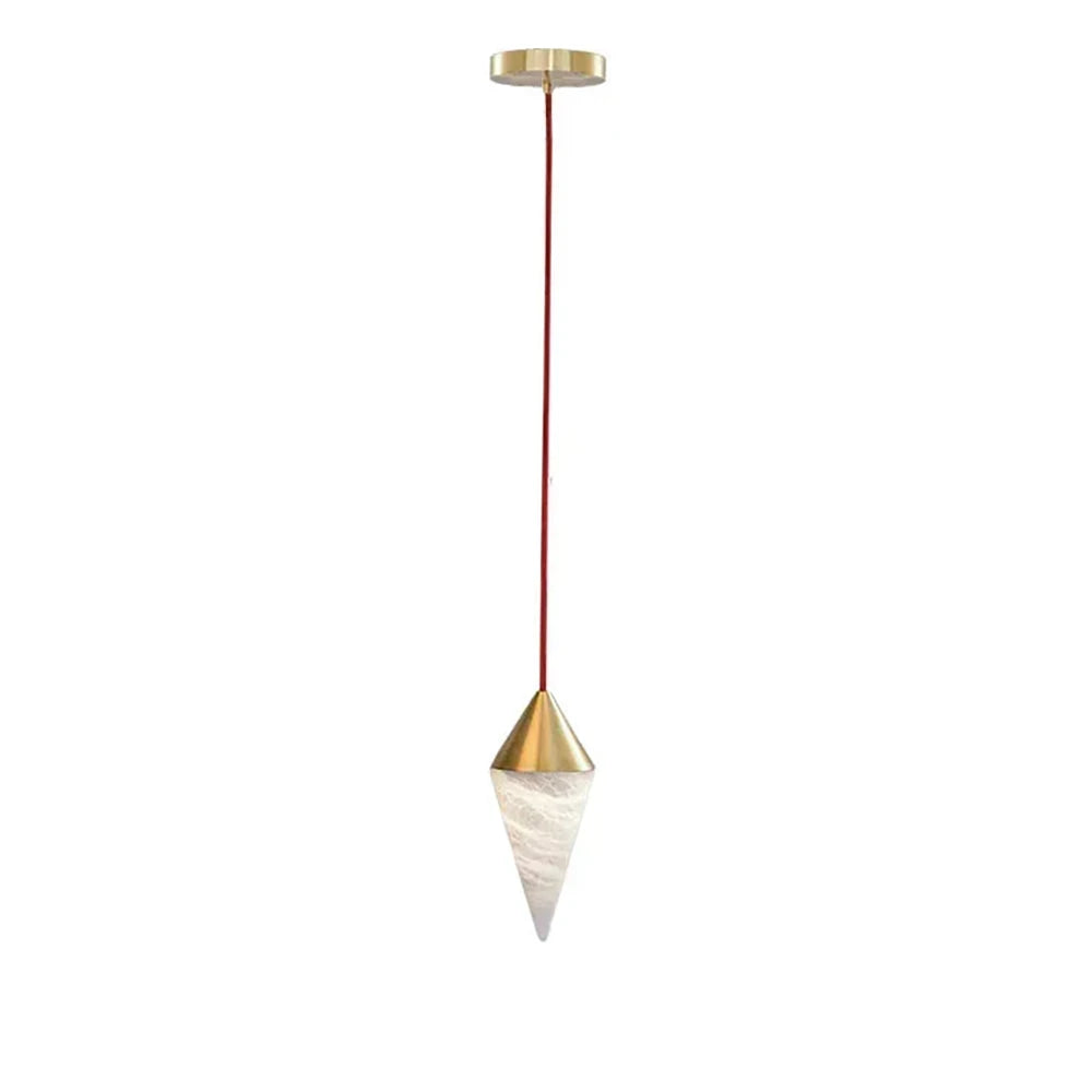 Vertex Faceted Alabaster Drop Chandelier