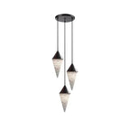 Vertex Faceted Alabaster Drop Chandelier