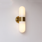 Vertical Capsule Glass Wall Sconce
