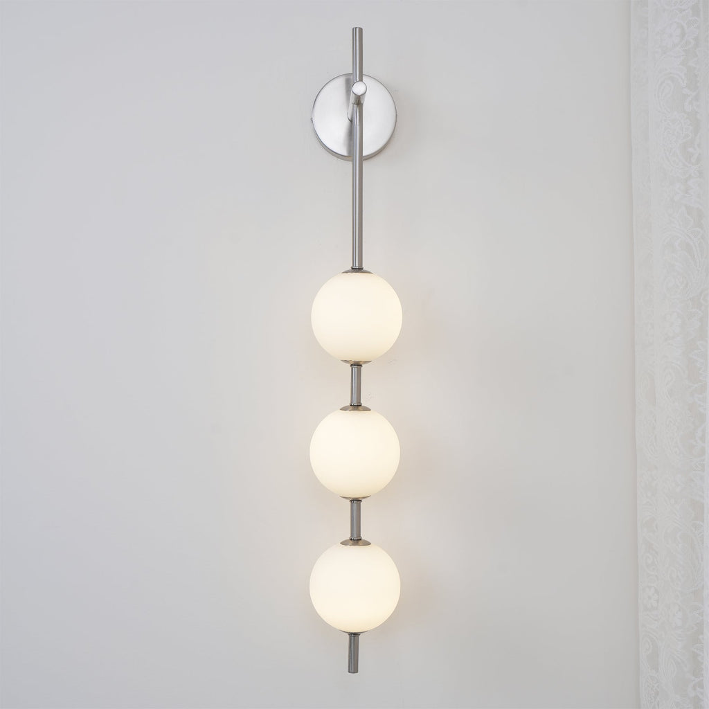 Vertical Globe Plug-in Wall Lamp