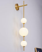 Vertical Globe Plug-in Wall Lamp