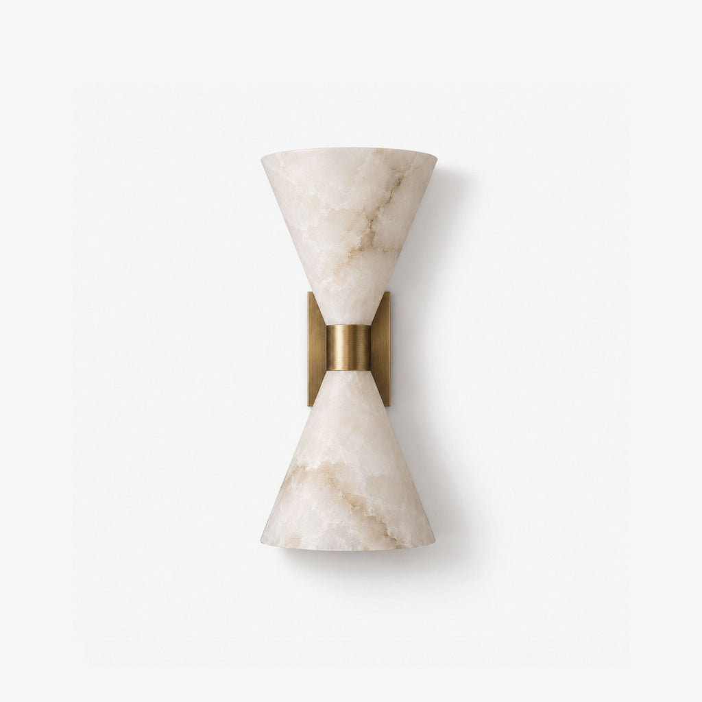 Vesanne Alabaster Hourglass Wall Sconce