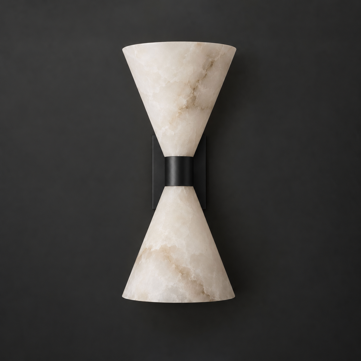 Vesanne Alabaster Hourglass Wall Sconce