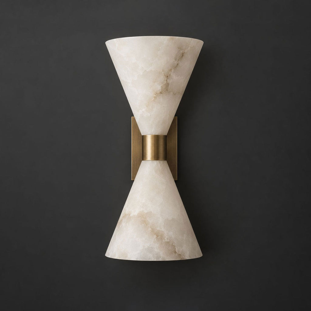 Vesanne Alabaster Hourglass Wall Sconce