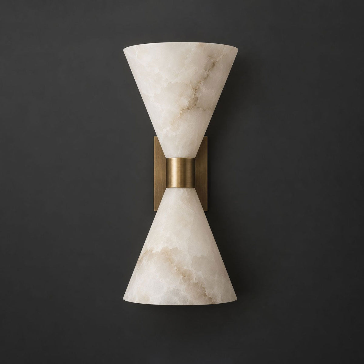 Vesanne Alabaster Hourglass Wall Sconce