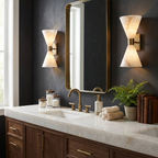 Vesanne Alabaster Hourglass Wall Sconce