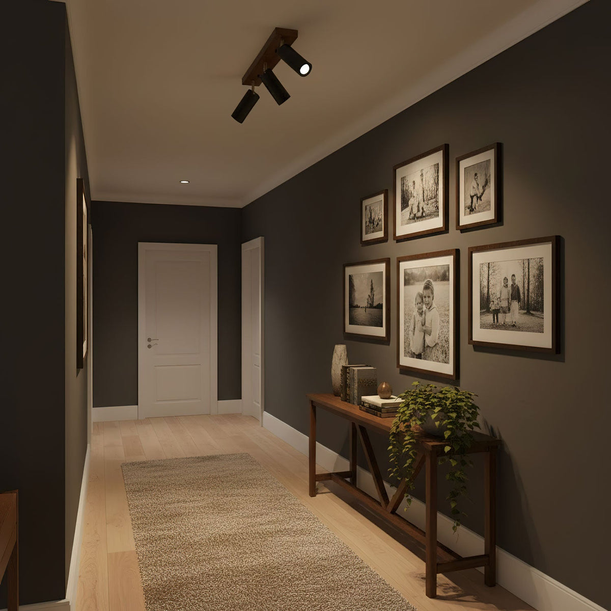 Volcanic Wood Trio Ceiling Spot