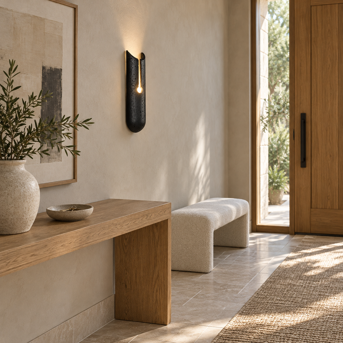 Vulca Split Stone Wall Light
