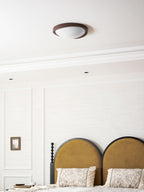 Walnut Curved Edge Ceiling Light