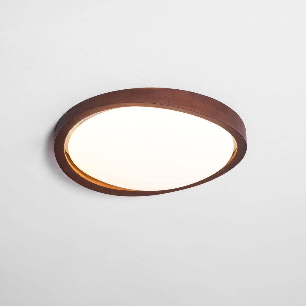 Walnut Curved Edge Ceiling Light