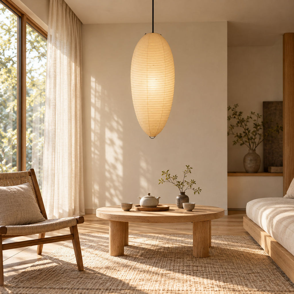 Washi Paper Chestnut Pendant Lamp