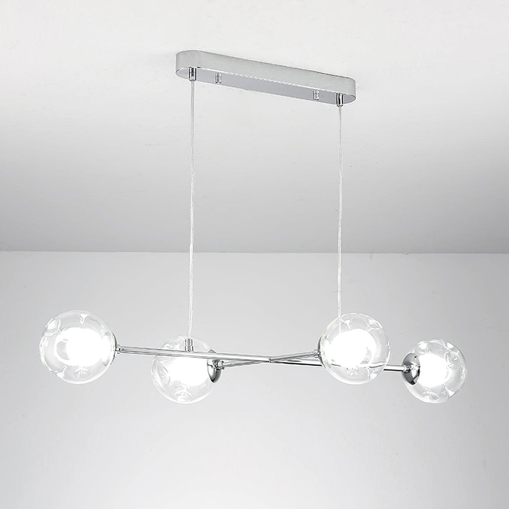 Westlife Sputnik Pendant Light L 31.5″ x W 11.8″ x H 4.7″ / L 80cm x W 30cm x H 12cm / Chrome Pendant light