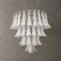 White Glass Petals Chandelier