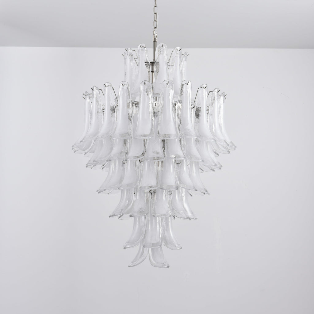 White Cloud Glass Petals Chandelier