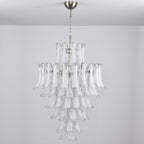 White Cloud Glass Petals Chandelier