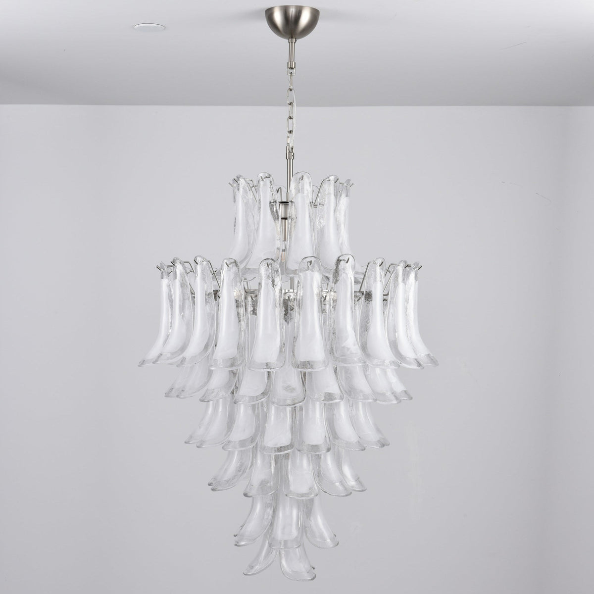 White Cloud Glass Petals Chandelier