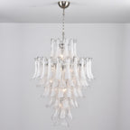 White Cloud Glass Petals Chandelier