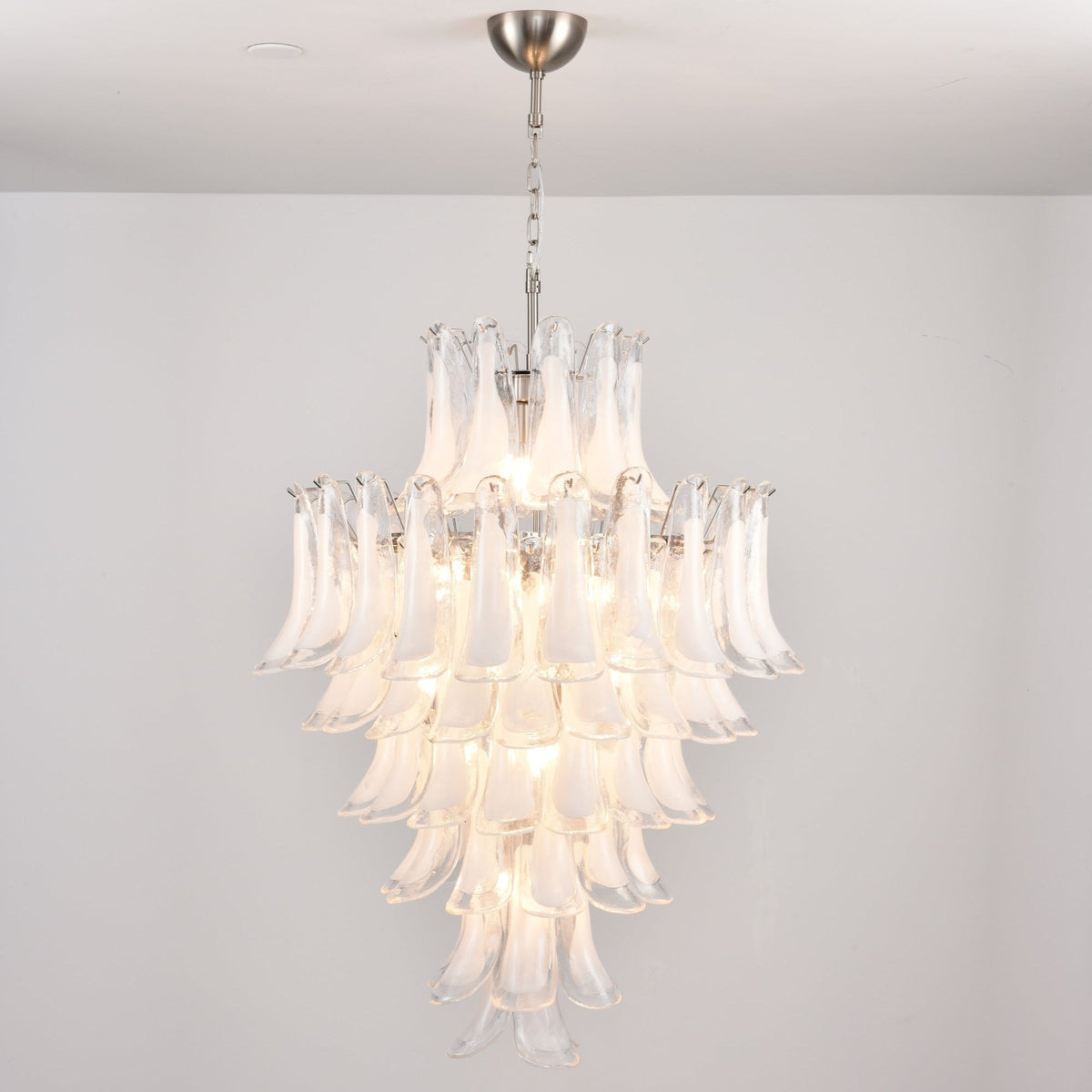 White Cloud Glass Petals Chandelier
