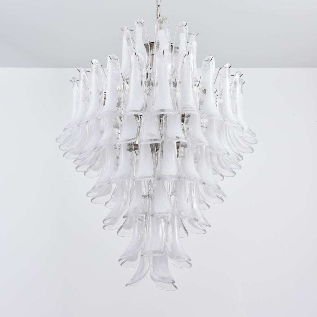 White Cloud Glass Petals Chandelier