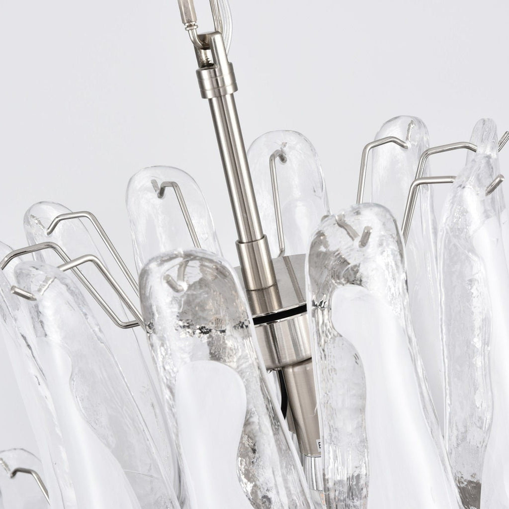 White Cloud Glass Petals Chandelier