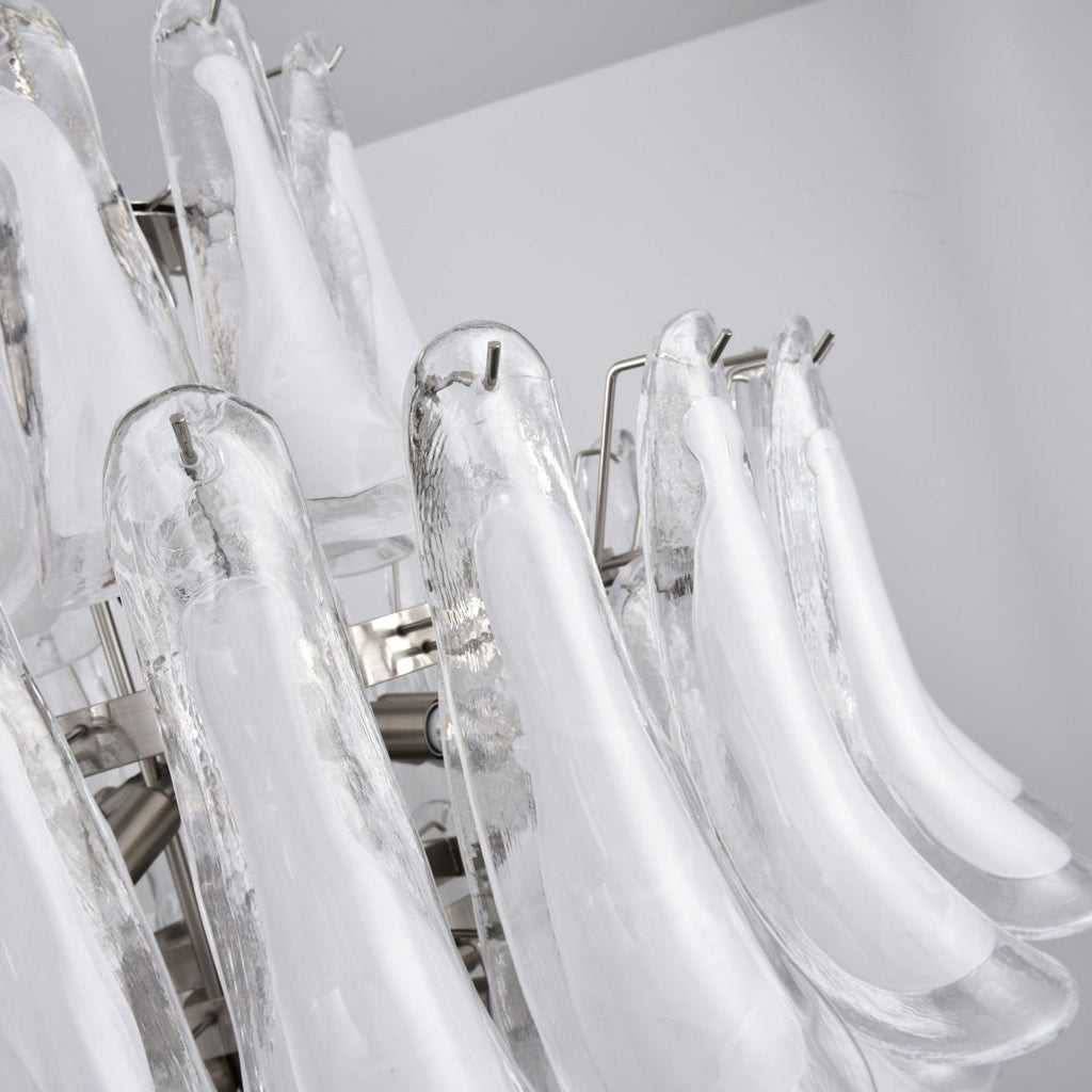 White Cloud Glass Petals Chandelier