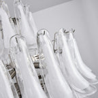 White Cloud Glass Petals Chandelier