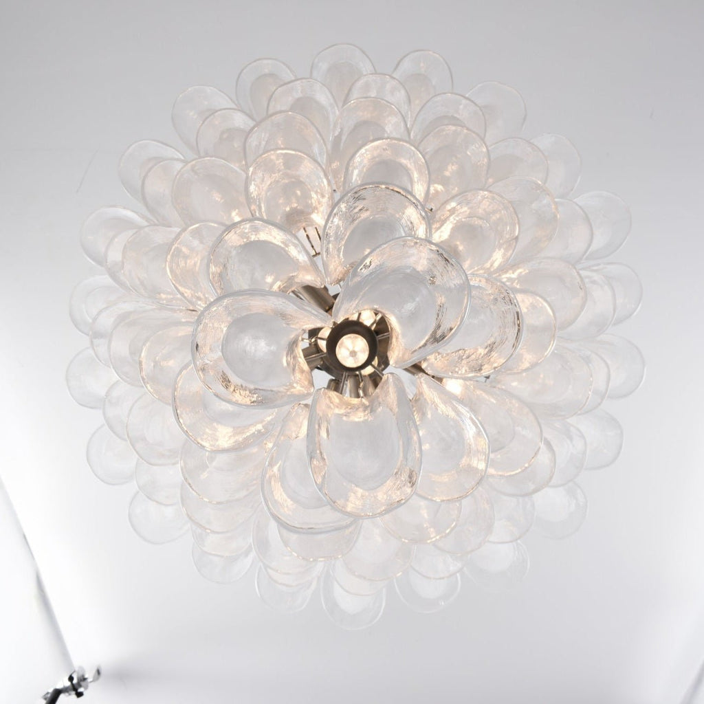 White Cloud Glass Petals Chandelier