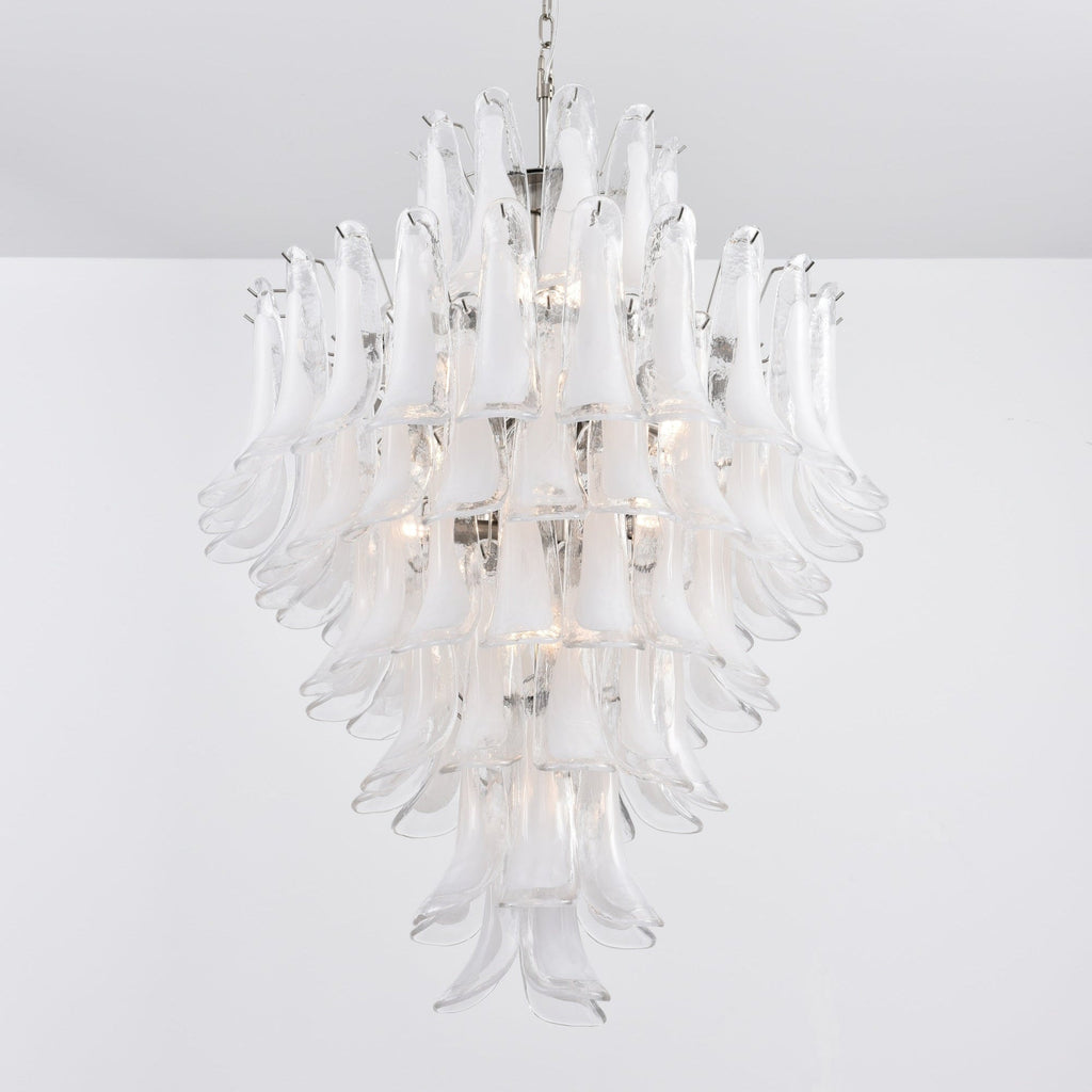 White Cloud Glass Petals Chandelier