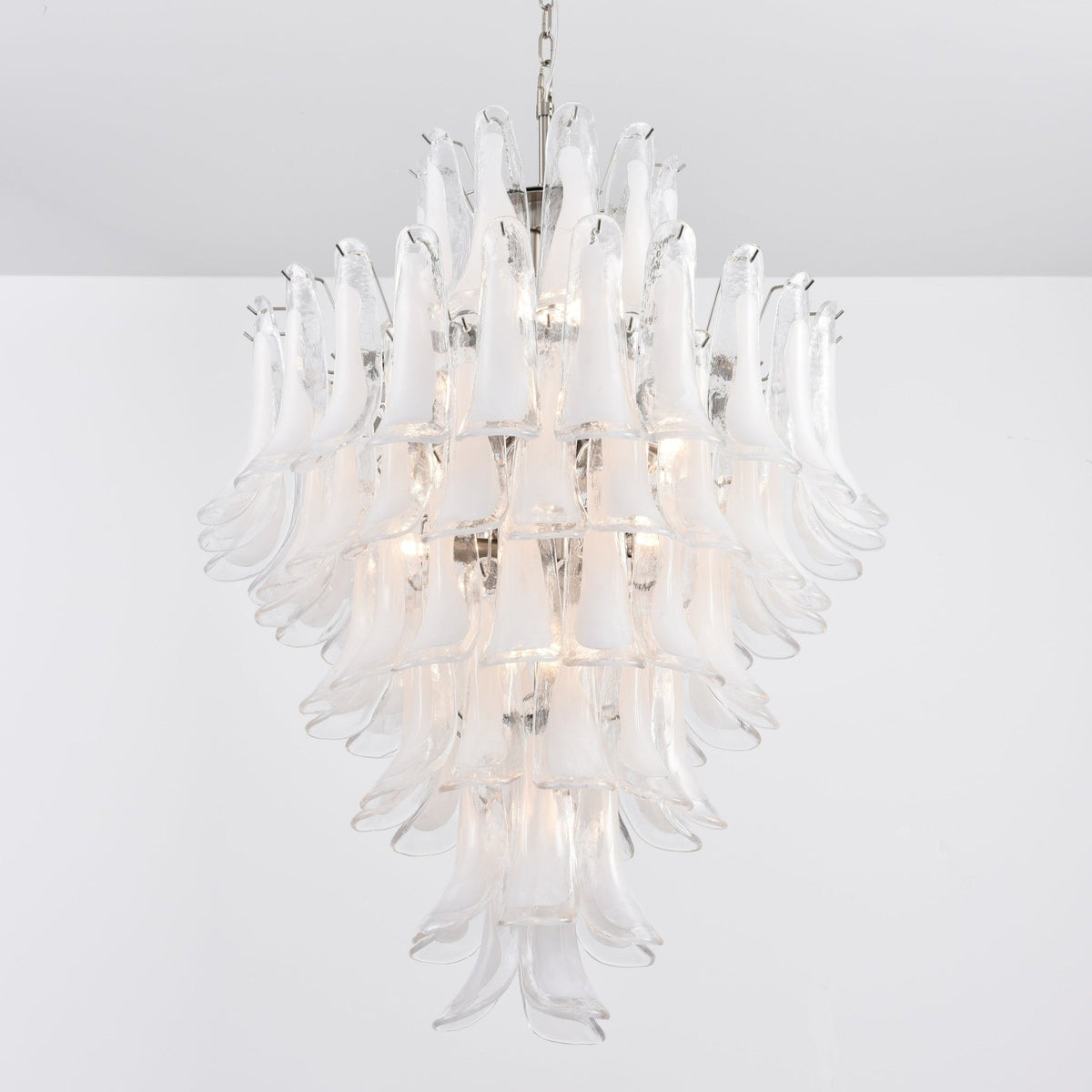 White Cloud Glass Petals Chandelier
