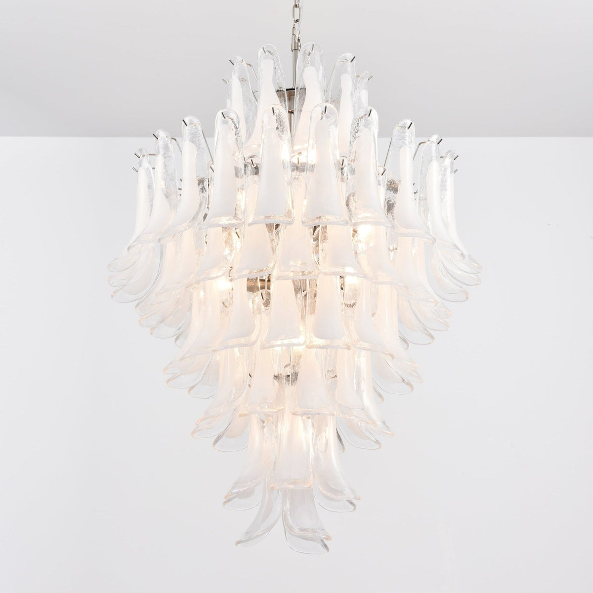 White Cloud Glass Petals Chandelier