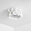 White Hydrangea Ceiling Lamp ∅ 15.7″ x H 9.1″ / Dia 40cm x H 23cm / White Ceiling lamp