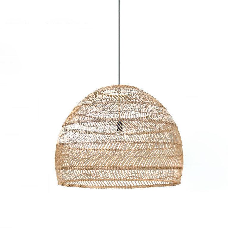 Wicker Pendant Lamp ∅ 15.8″ x H 13.8″ / Dia 40cm x H 35cm / Natural rattan Pendant light