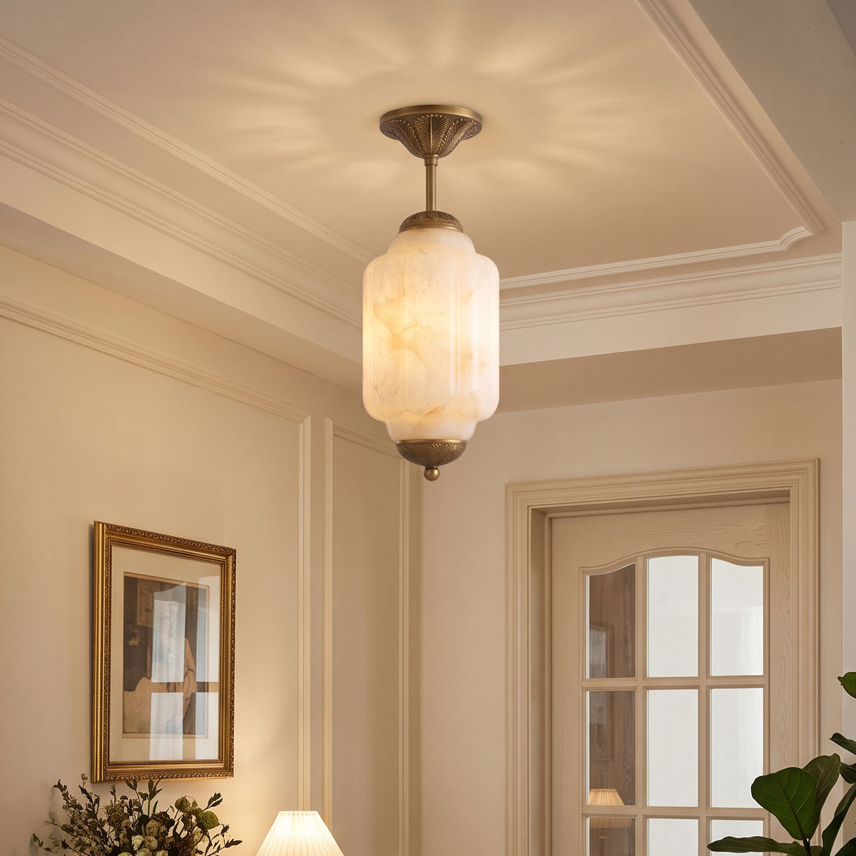 Windsor Alabaster Flush Mount Light
