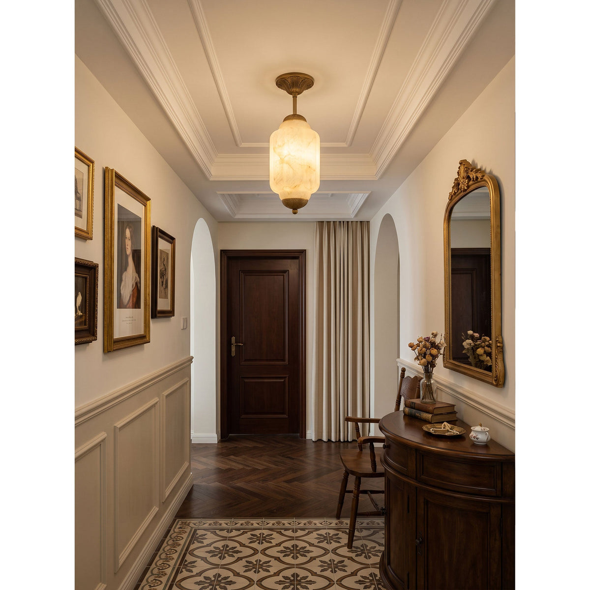 Windsor Alabaster Flush Mount Light