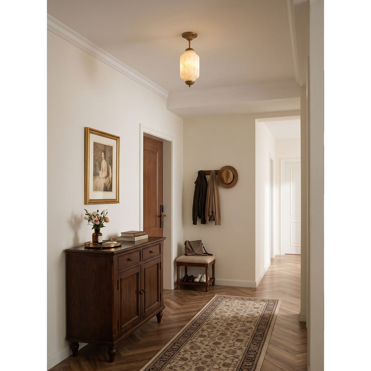 Windsor Alabaster Flush Mount Light