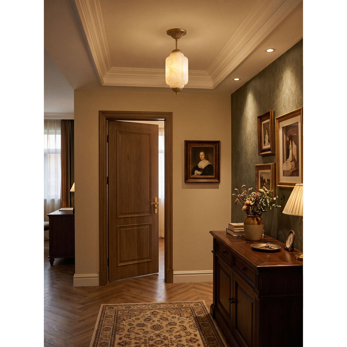 Windsor Alabaster Flush Mount Light
