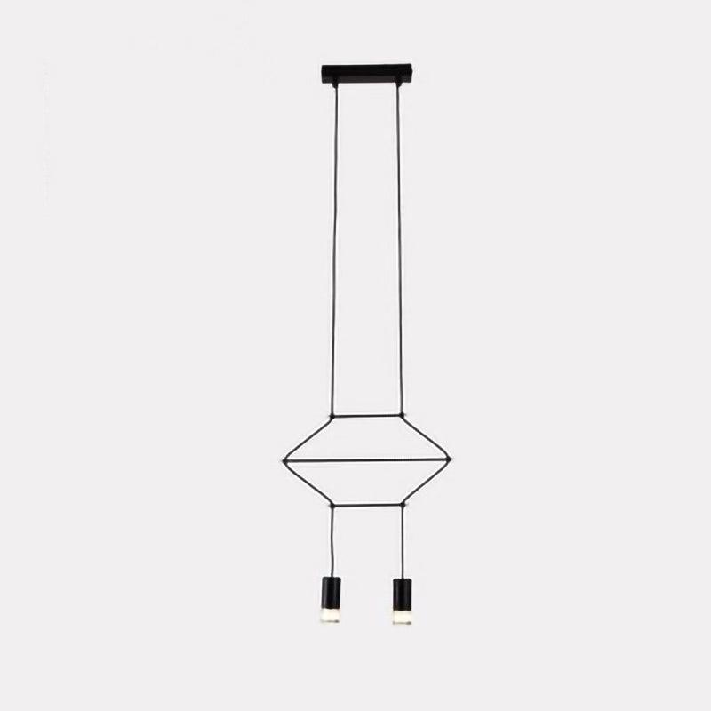 Line Art Pendant Light ∅ 13.4″ x H 78.7″ / Dia 34cm x H200cm / Black Pendant light