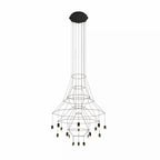 Lines Chandelier 20heads ? 47.2″ x H 78.7″ / Dia 120cm x H 200cm / Black Chandelier