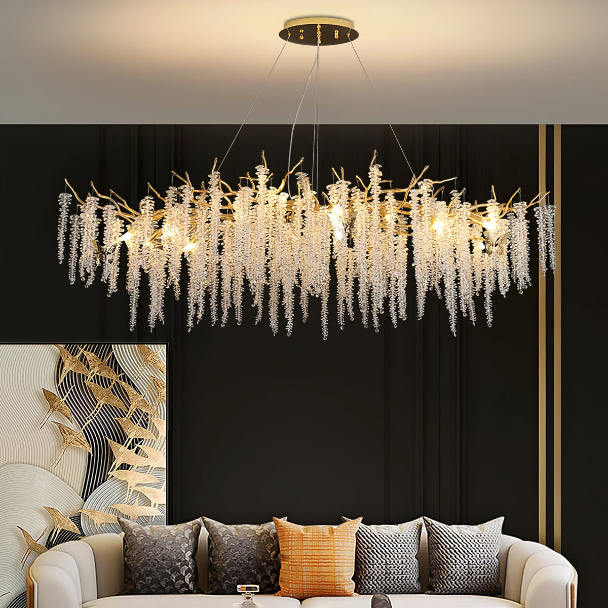 Wisteria Flower Crystal Chandelier