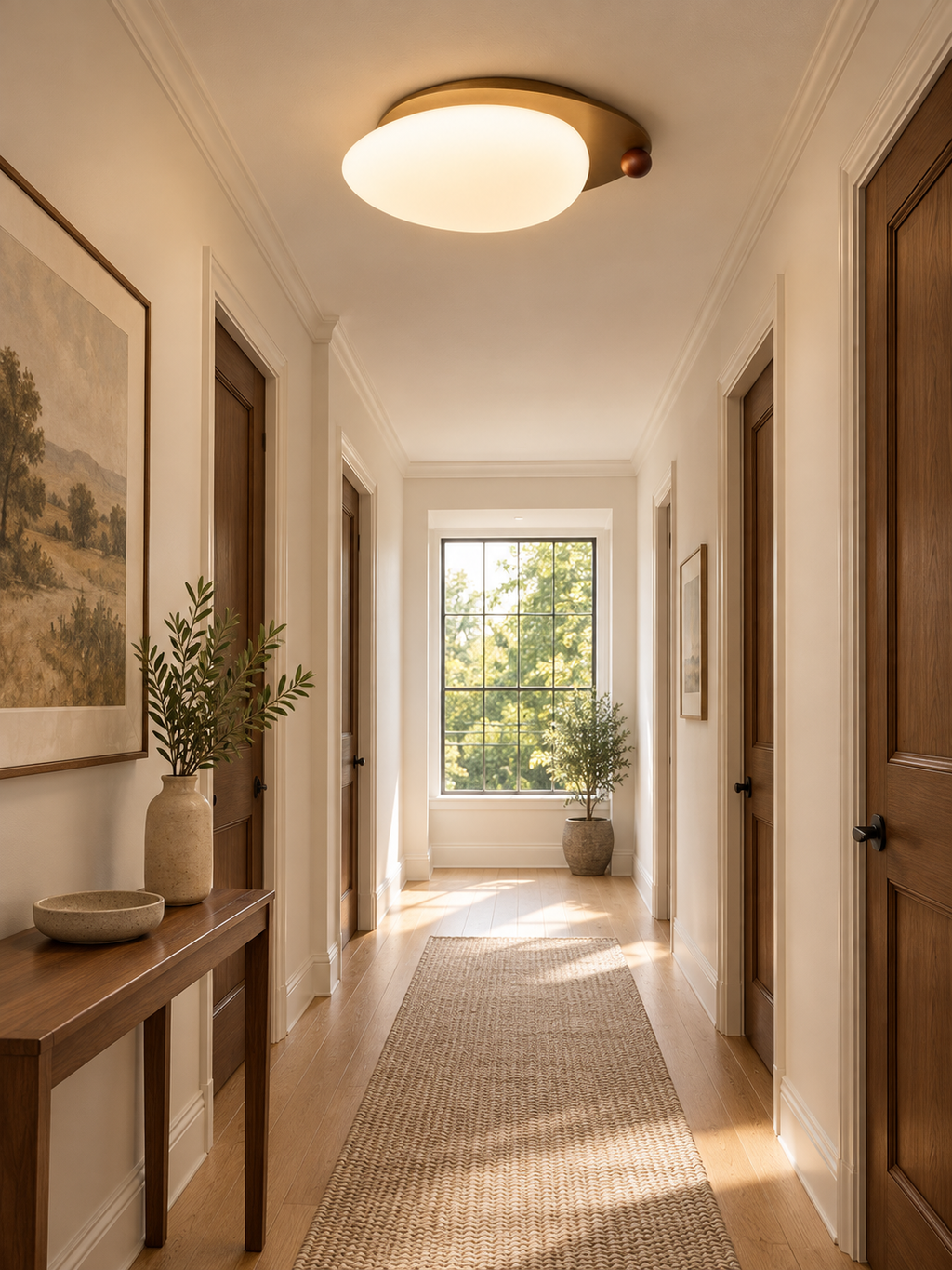 Wood Accent Ceiling Light